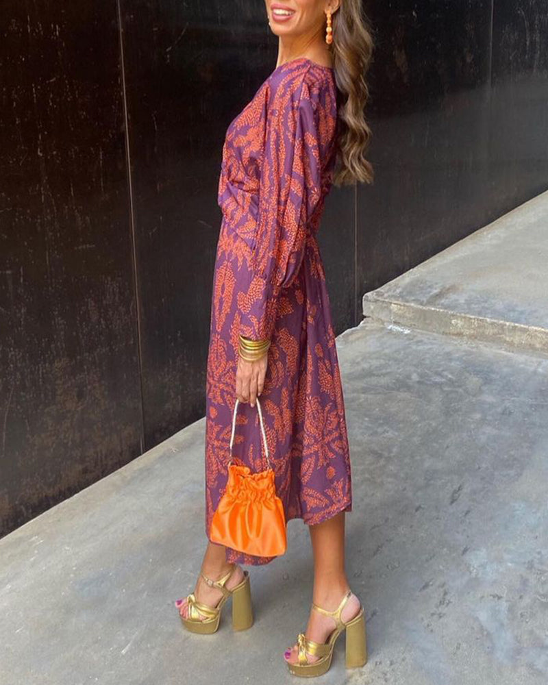 Robe maxi évasée Violet — vue 4