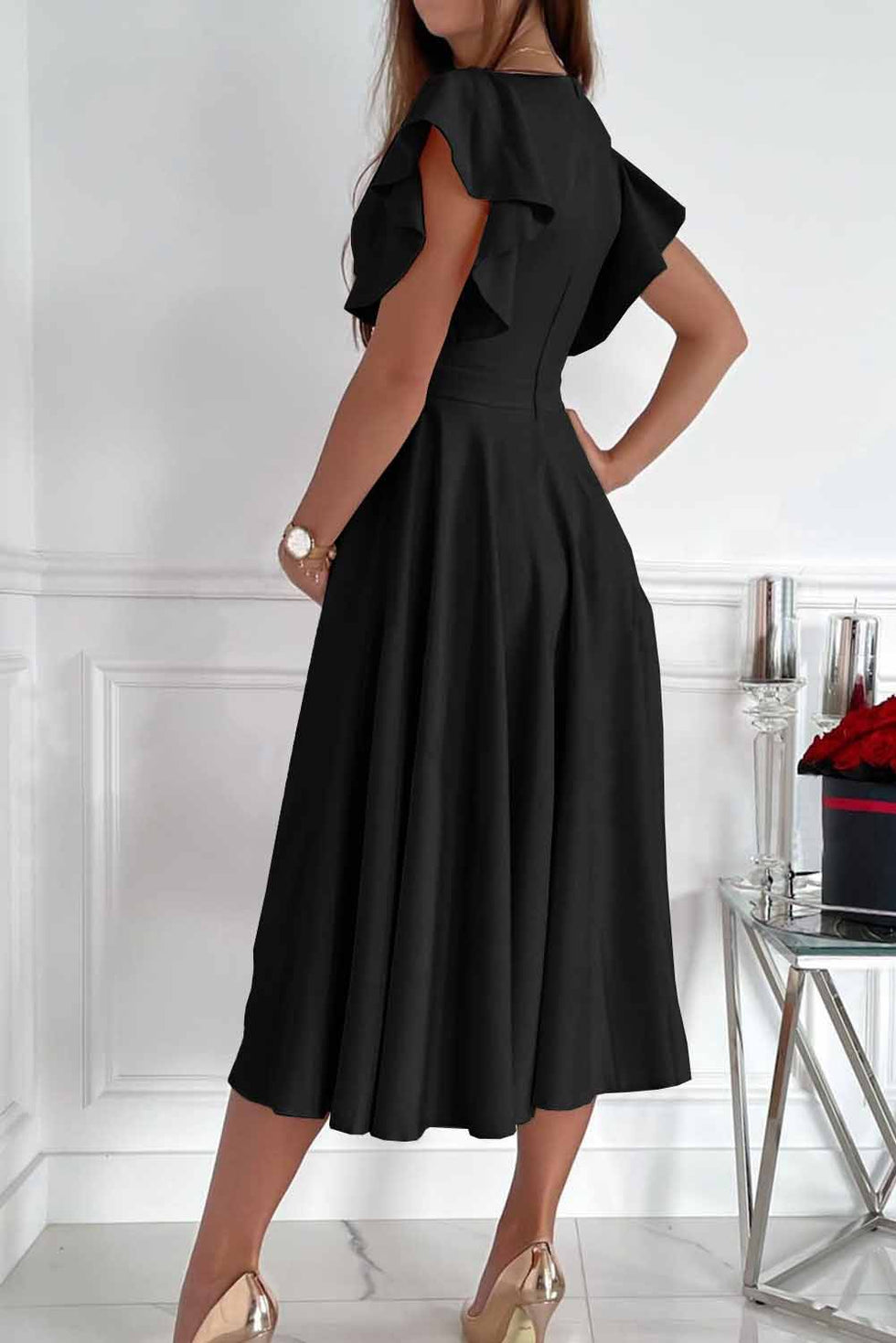 Robe Portefeuille Femme | Élégante & Confortable | Coupe Ajustée pour Soirées et Occasions Spéciales