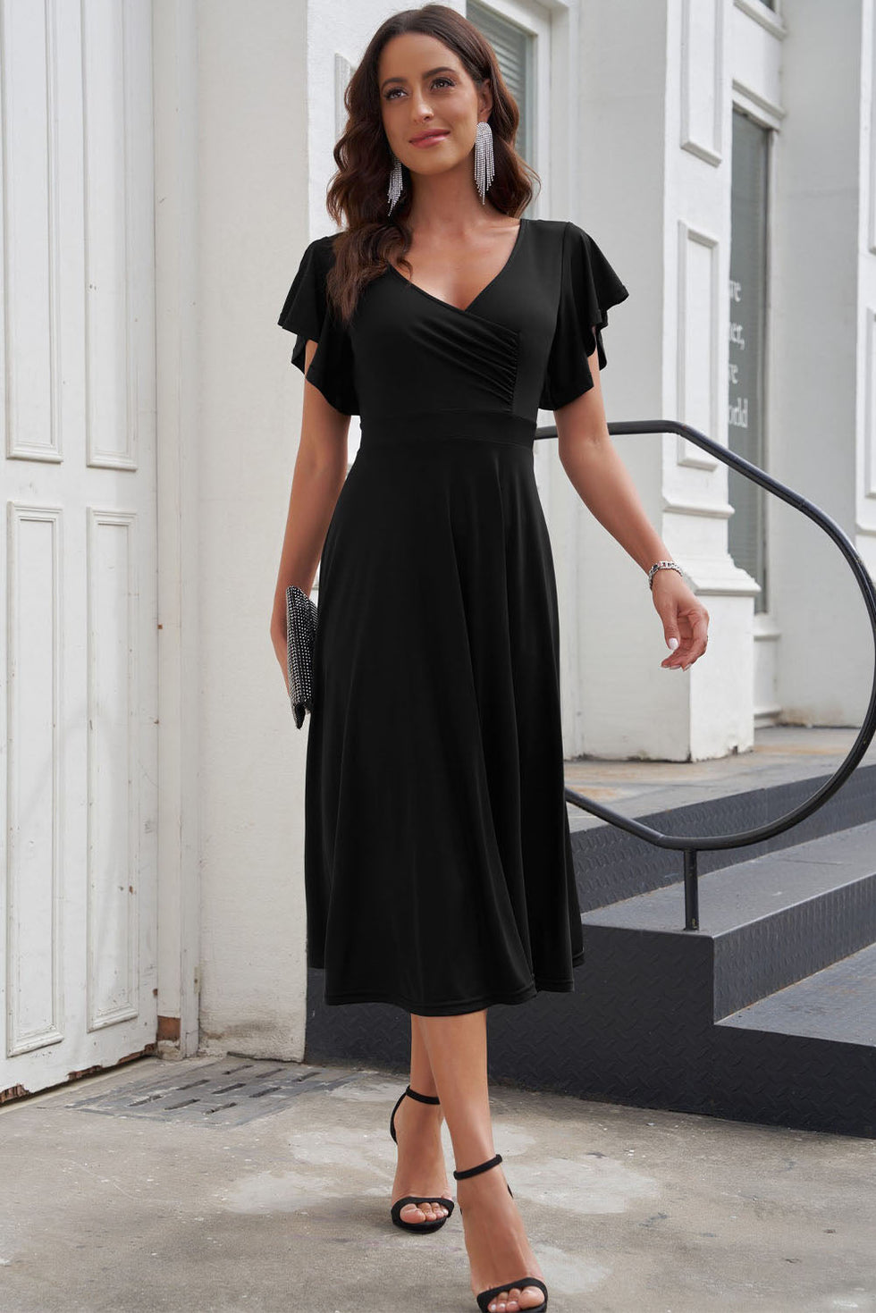 Robe Portefeuille Femme | Élégante & Confortable | Coupe Ajustée pour Soirées et Occasions Spéciales