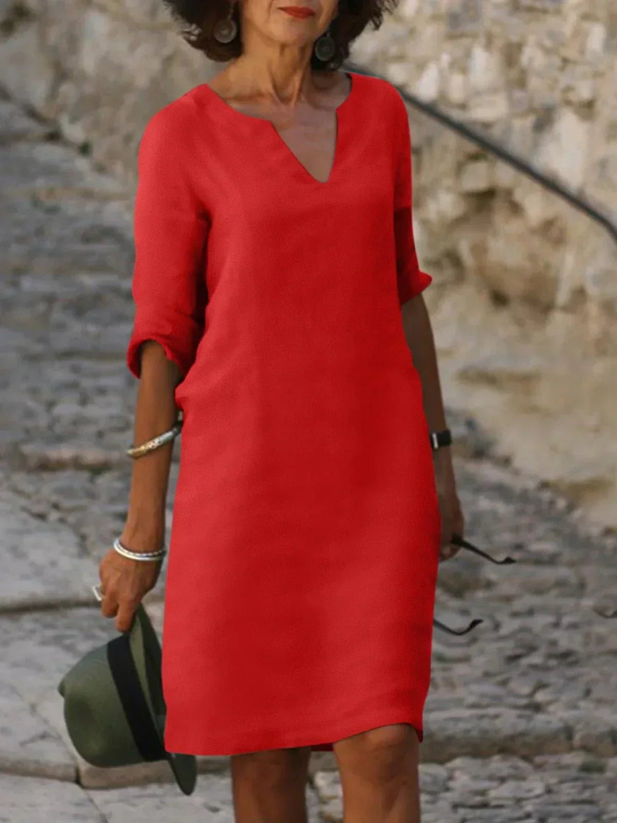 Robe décolleté en V