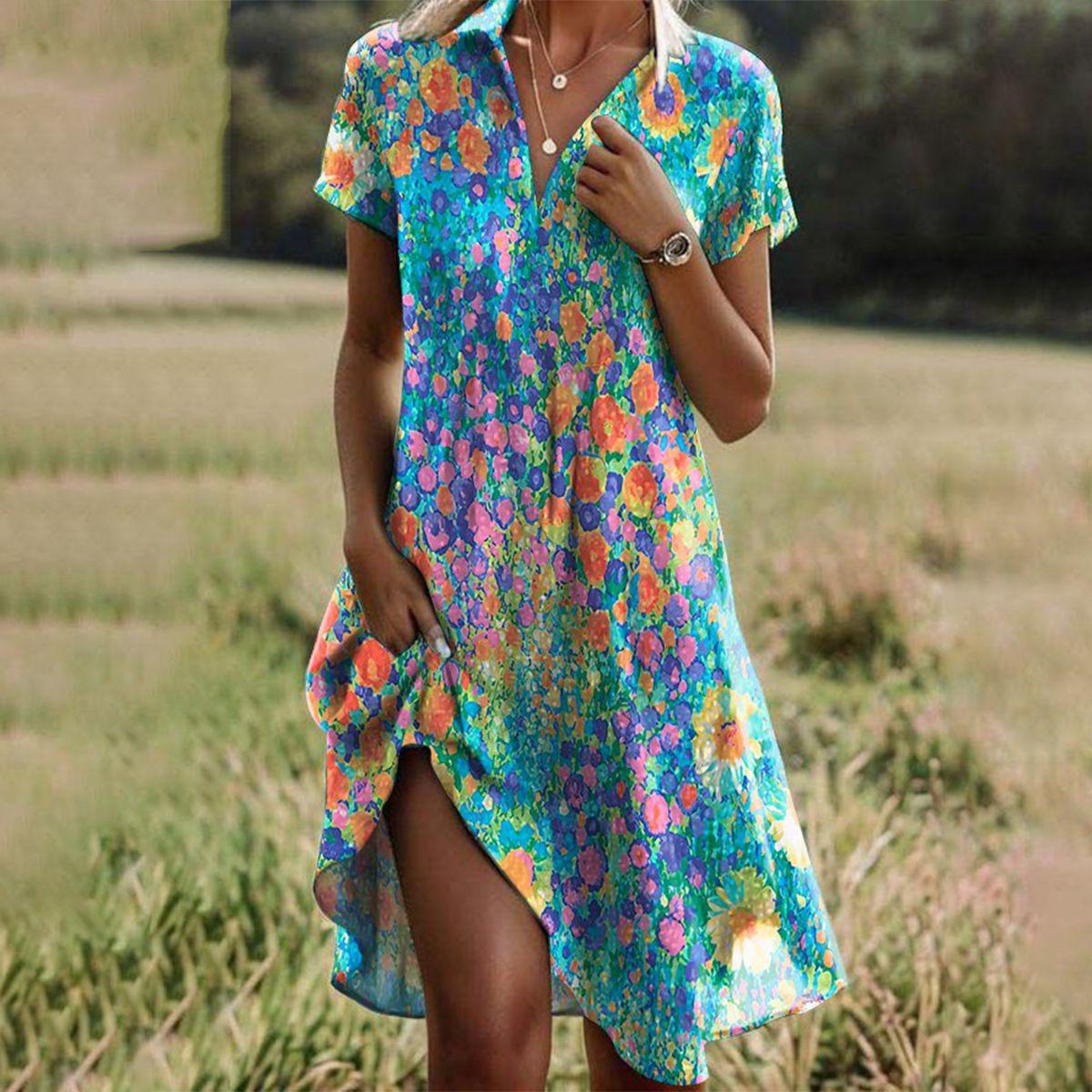 Robe d’Été Femme | Légère & Fluide | Coupe Flatteuse pour Vacances et Journées Ensoleillées