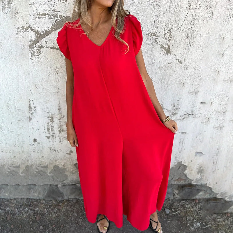 Robe à col en V