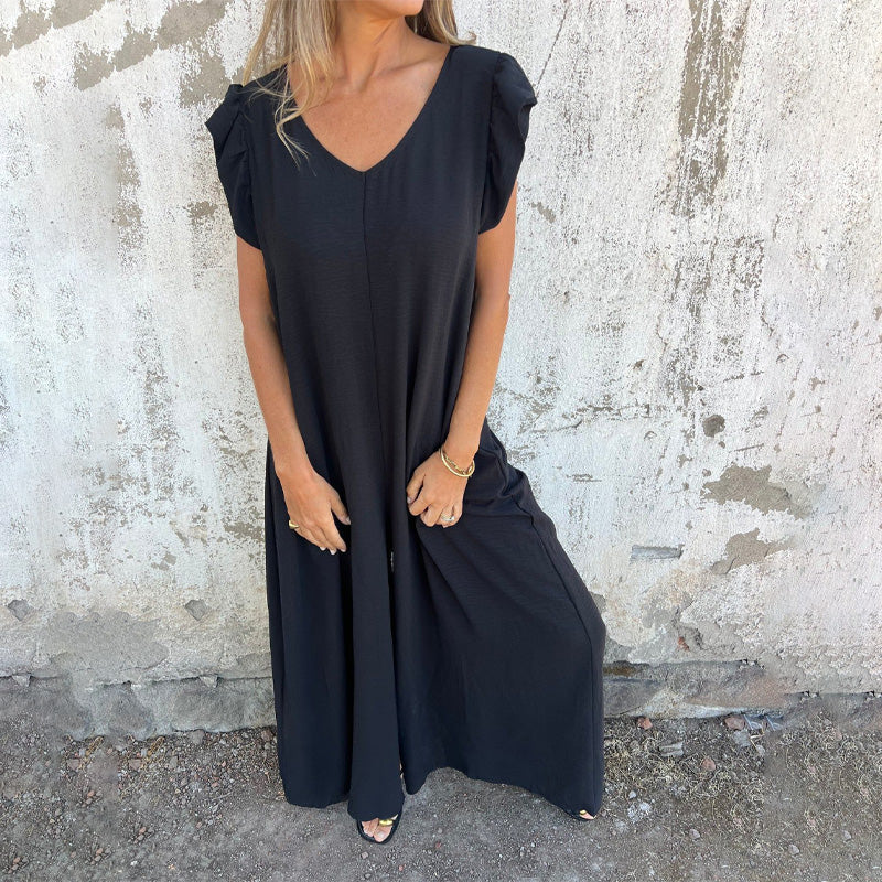 Robe à col en V