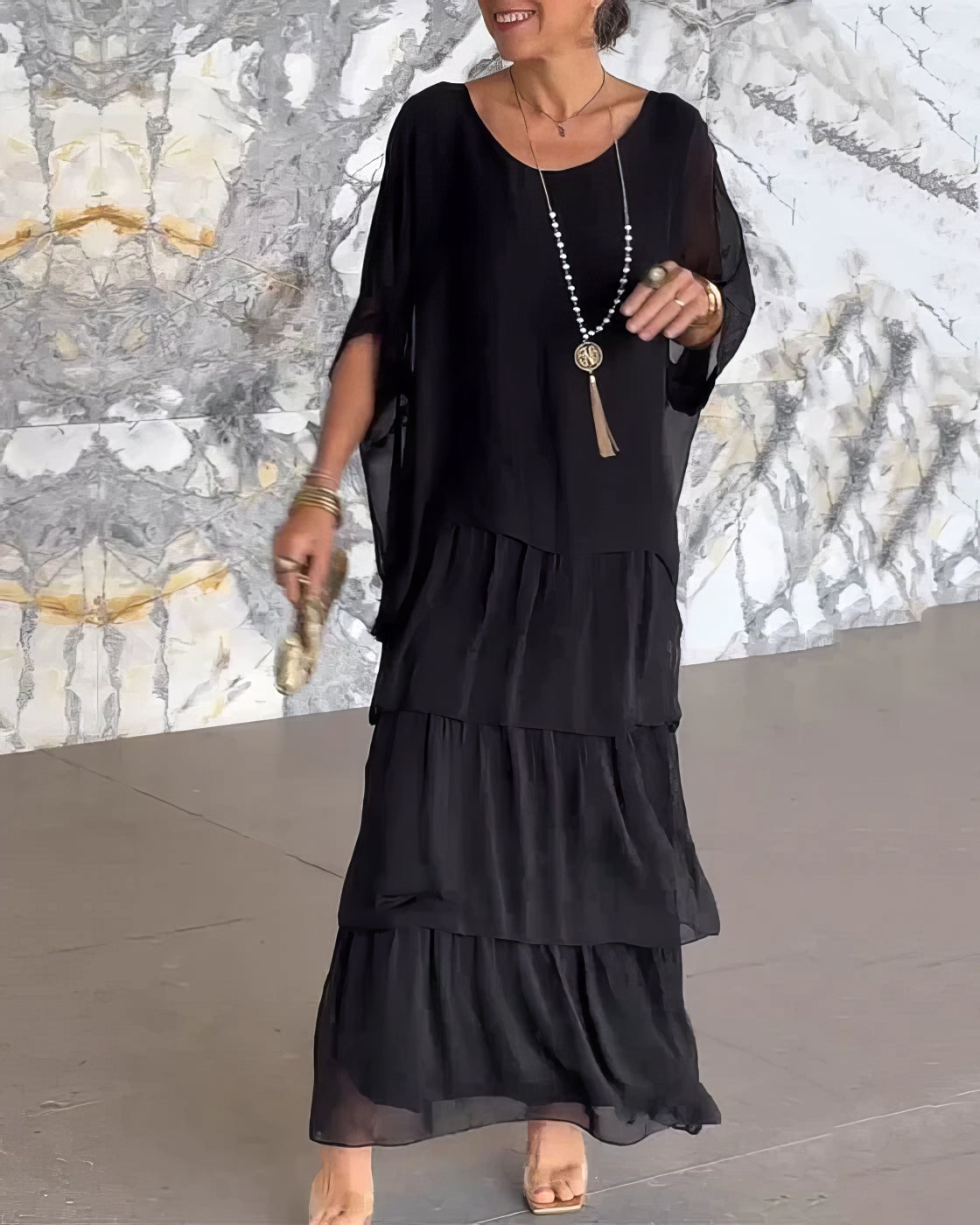 Robe Artistique Ample | Élégante & Confortable | Design Fluide et Chic