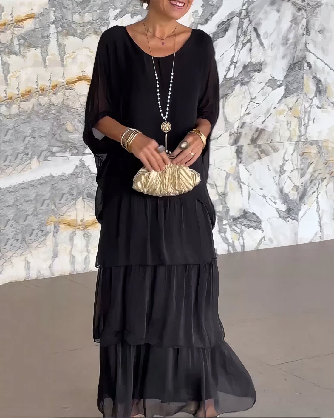 Robe Artistique Ample | Élégante & Confortable | Design Fluide et Chic