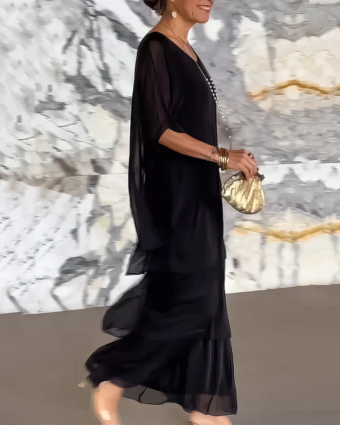 Robe Artistique Ample | Élégante & Confortable | Design Fluide et Chic