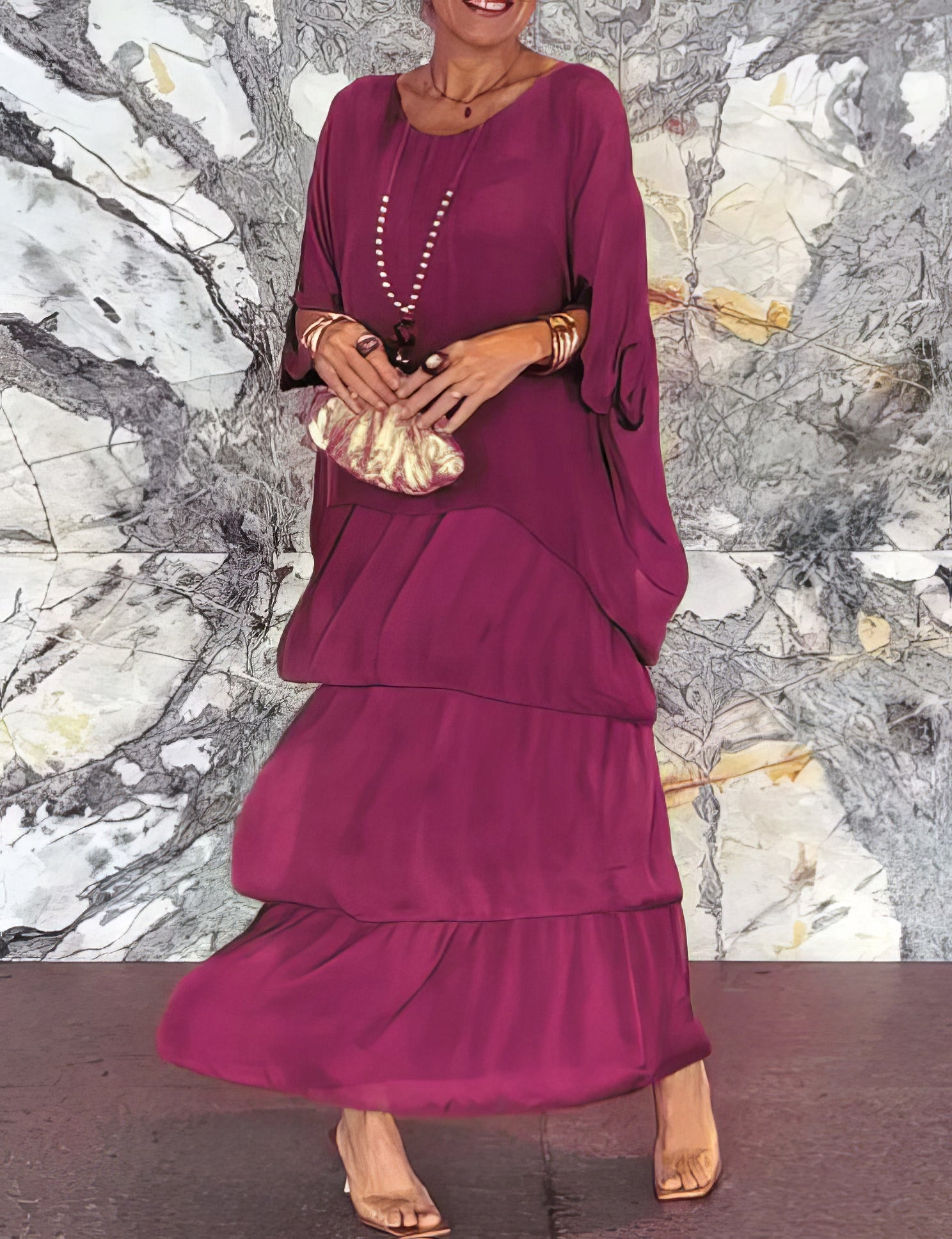 Robe Artistique Ample | Élégante & Confortable | Design Fluide et Chic