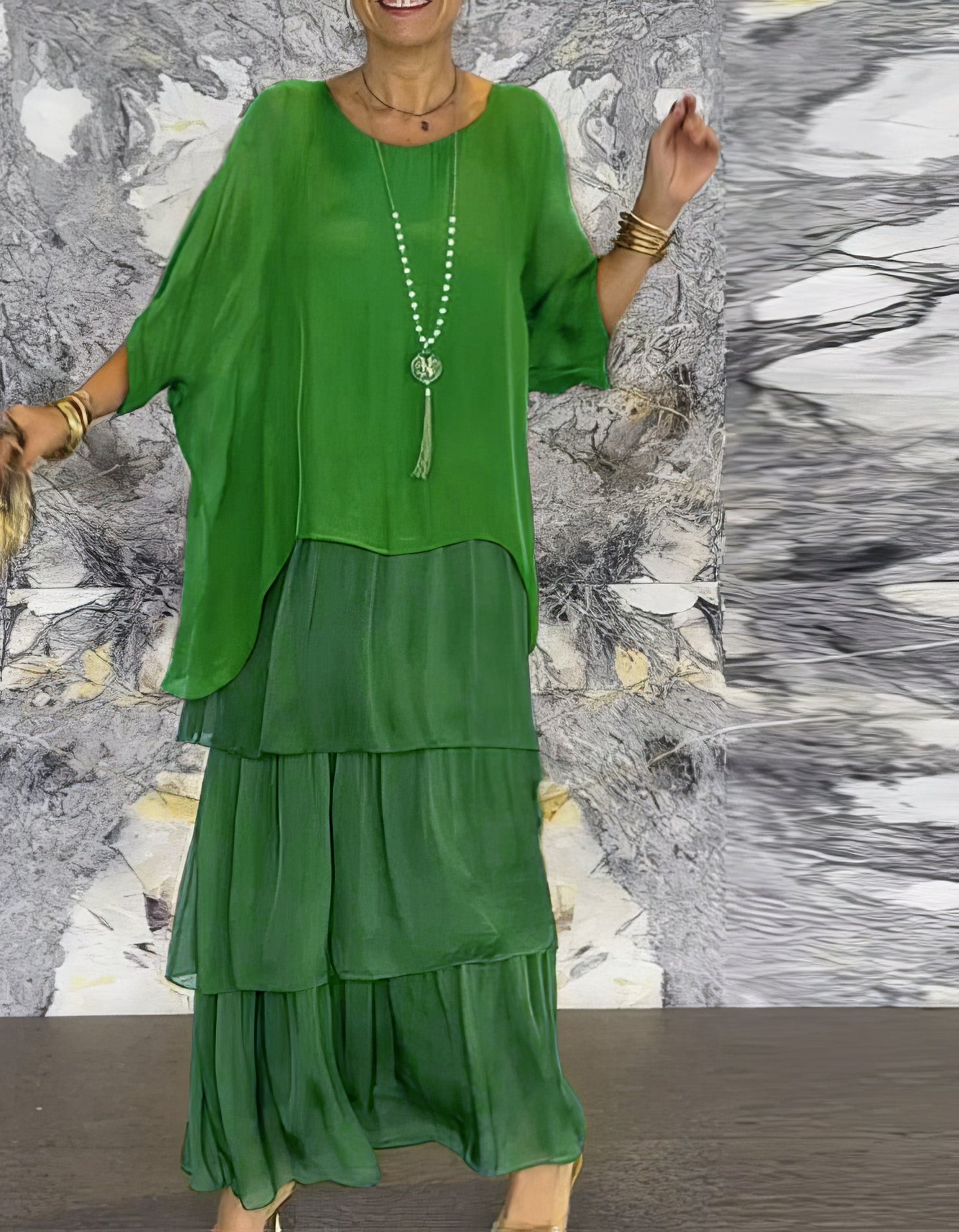 Robe Artistique Ample | Élégante & Confortable | Design Fluide et Chic