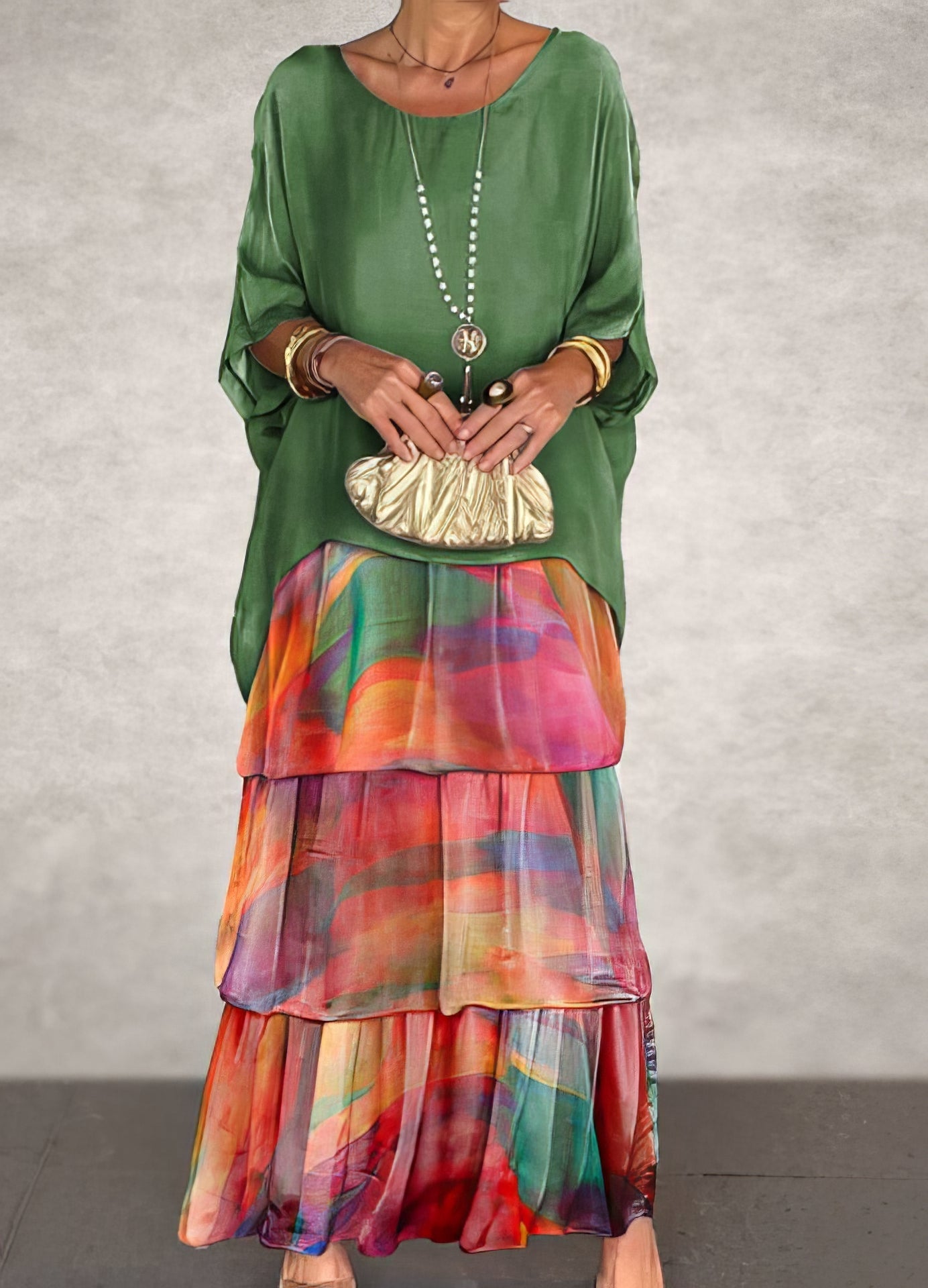 Robe Artistique Ample | Élégante & Confortable | Design Fluide et Chic