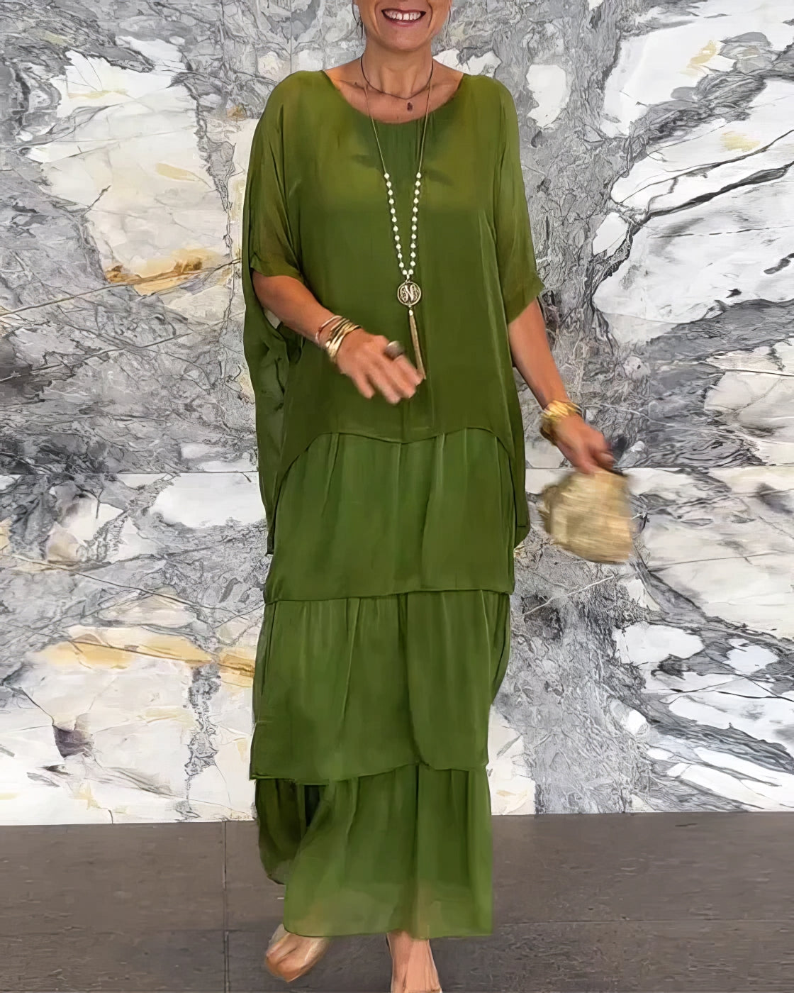 Robe Artistique Ample | Élégante & Confortable | Design Fluide et Chic