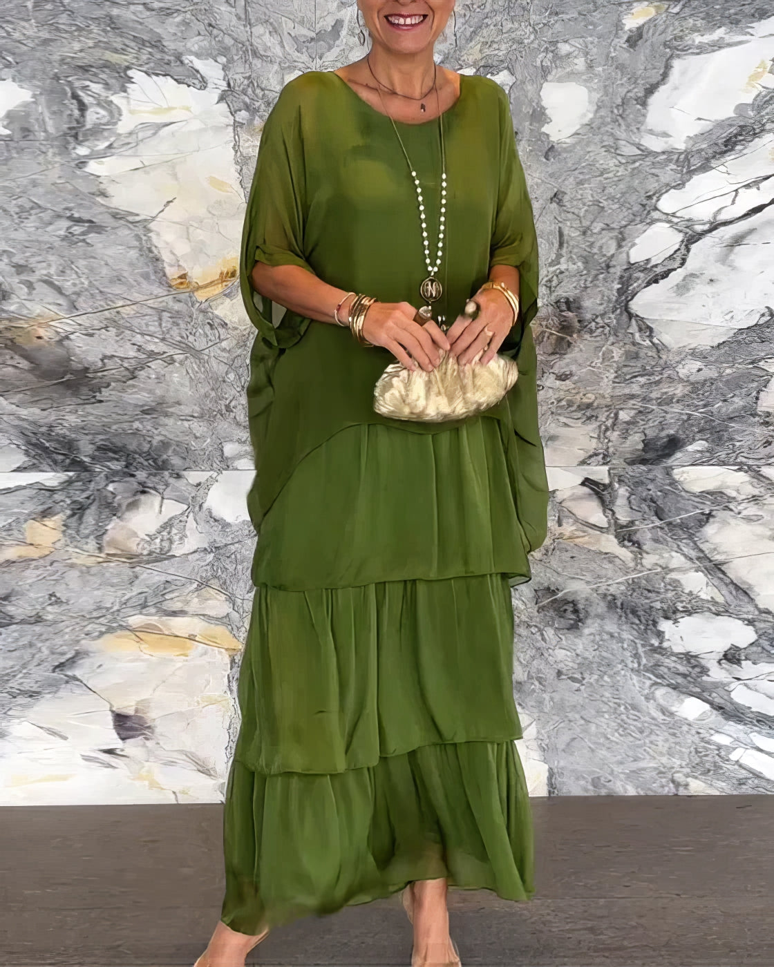 Robe Artistique Ample | Élégante & Confortable | Design Fluide et Chic