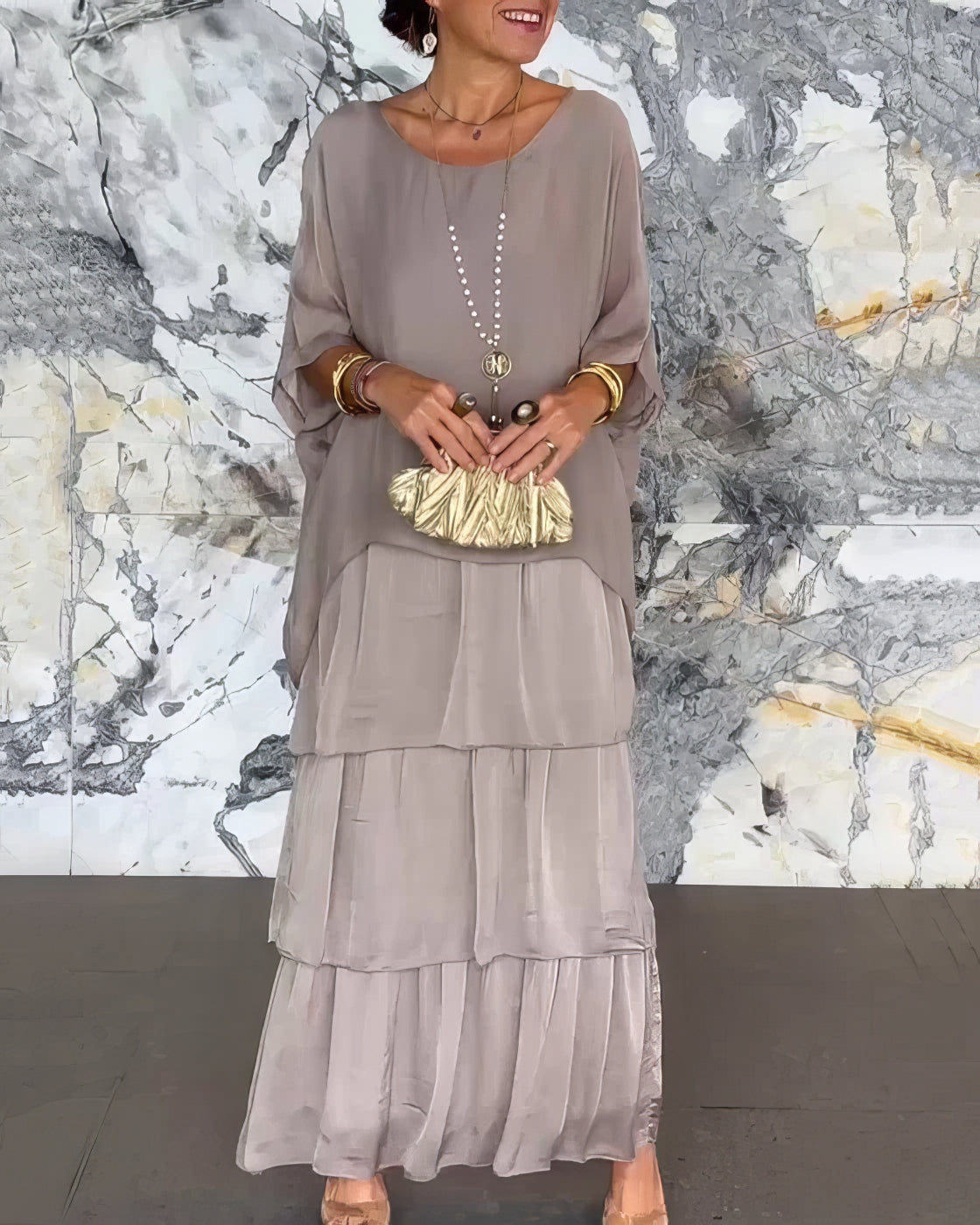 Robe Artistique Ample | Élégante & Confortable | Design Fluide et Chic