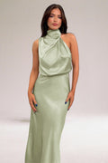 Robe Dos Nu Satin Femme - Élégante & Fluide