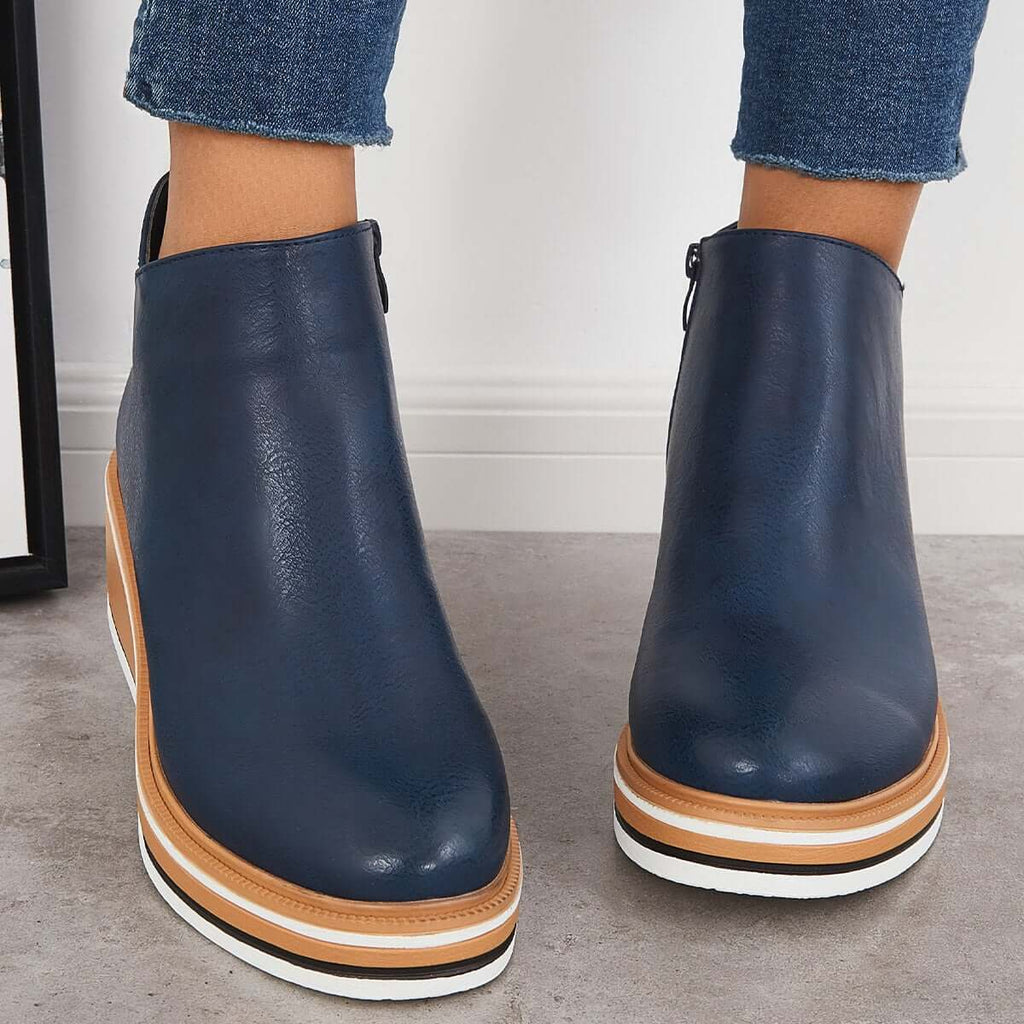 Bottines à plateforme pour femmes