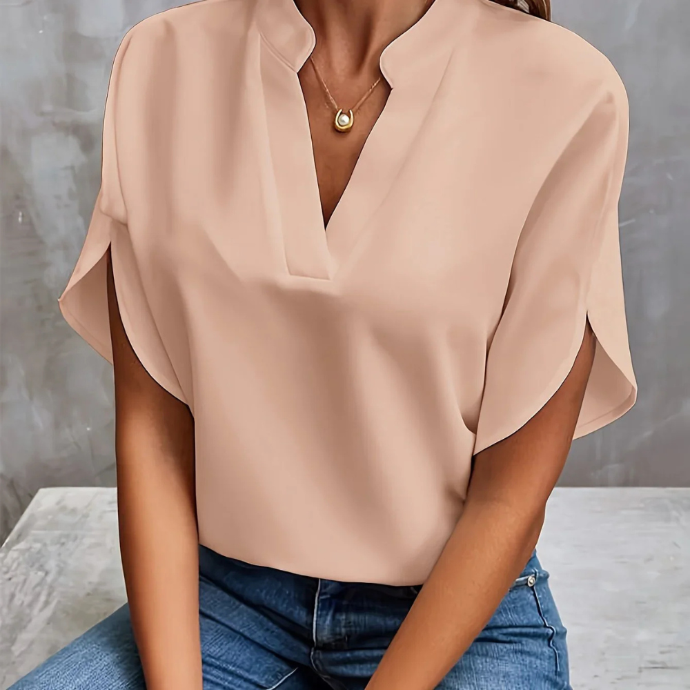 Top à Col en V Femme | Confort Luxe & Style Élégant | Polyvalent pour Jour et Soirée