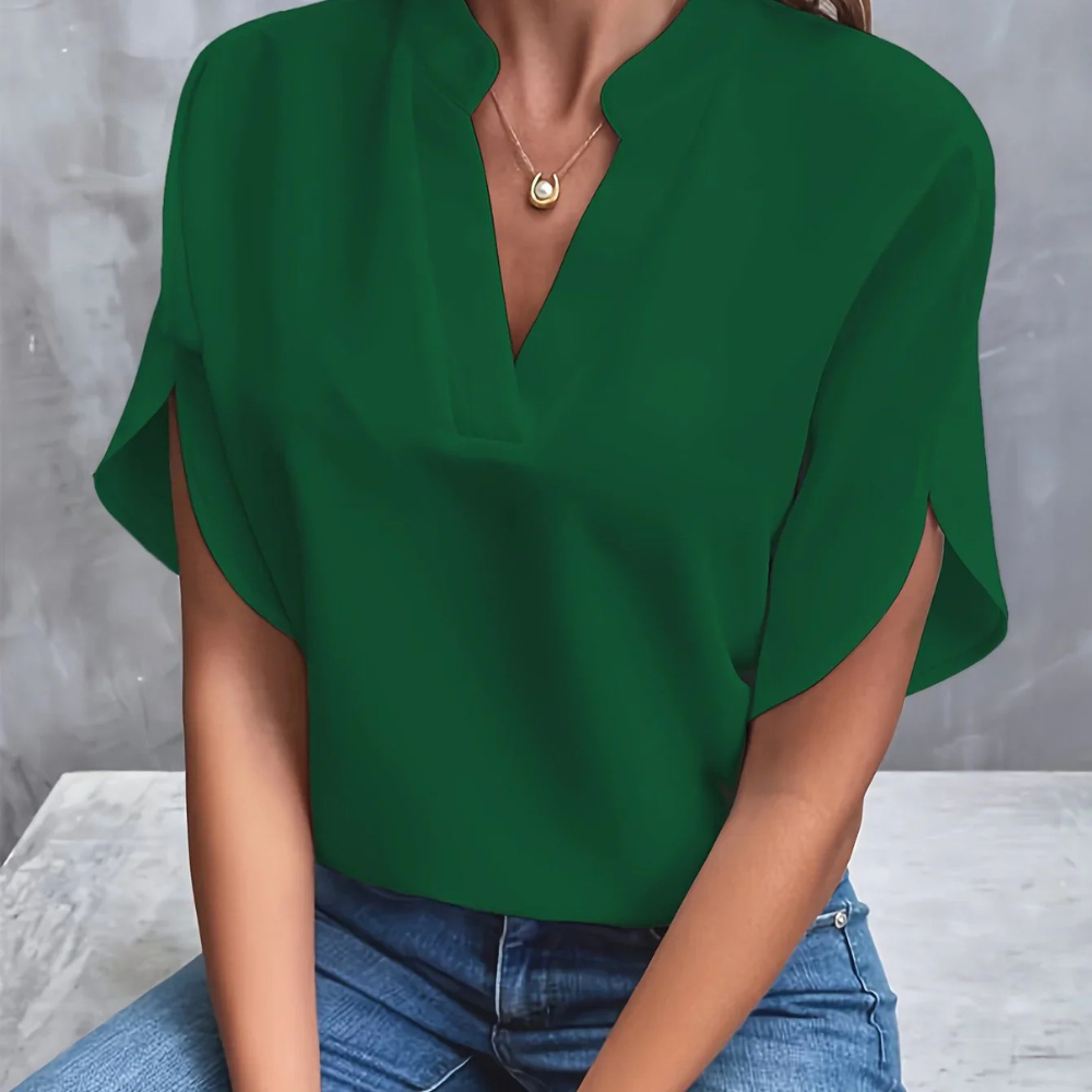 Top à Col en V Femme | Confort Luxe & Style Élégant | Polyvalent pour Jour et Soirée