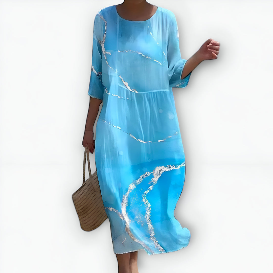 Robe longue aérée pour femmes | été décontracté | coupe large et légère