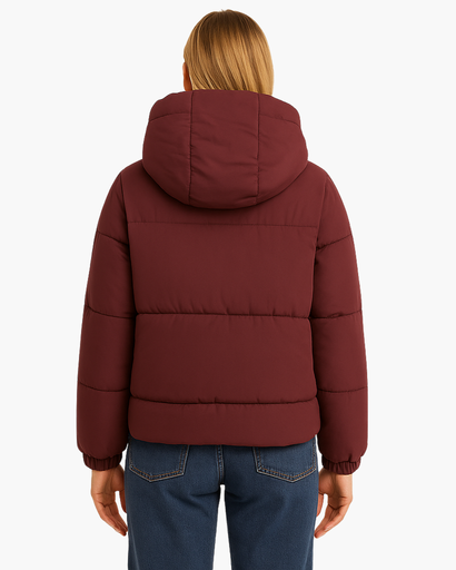 Doudoune Femme Matelassée Courte avec Capuche – Veste Chaude & Confortable