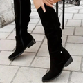 Bottes hautes à fermeture éclair pour femmes