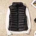 Gilet matelassé léger sans manches col montant zippé
