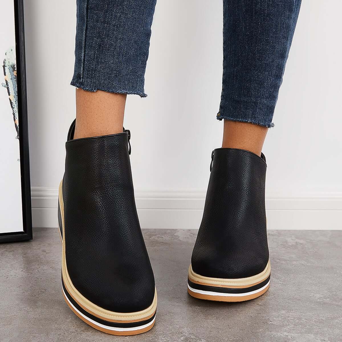 Bottines à plateforme pour femmes