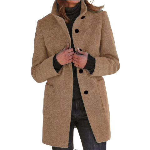 Manteau rembourré boutonné pour femme