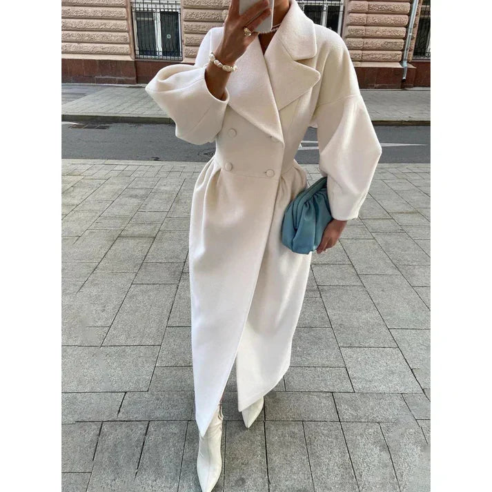 Joëlle - Manteau Long à Manches Lanternes Vintage