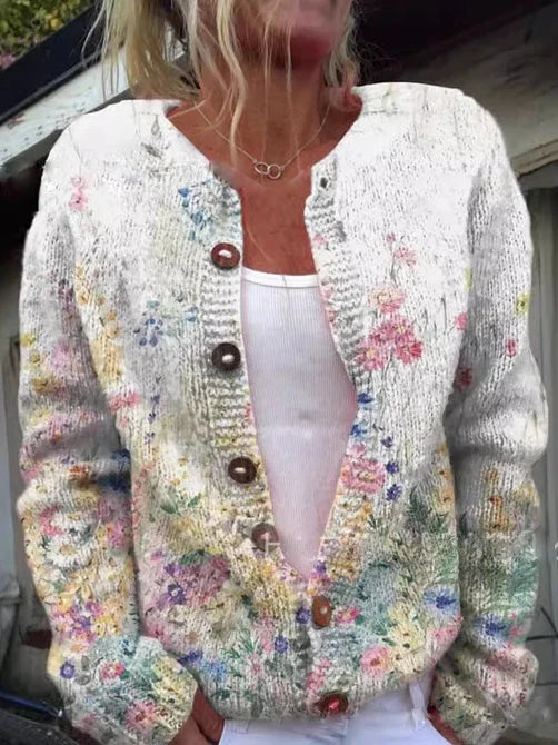 Cardigan Margot imprimé fleuri
