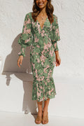 Robe midi à imprimé floral