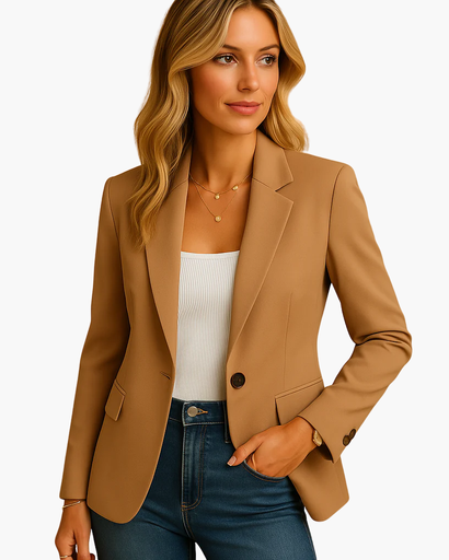 Blazer Femme Col Tailleur – Veste Bureau Élégante | Invitée de Mariage & Style Professionnel Chic