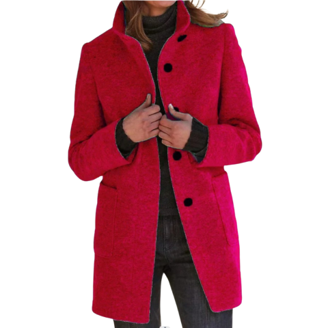 Manteau rembourré boutonné pour femme