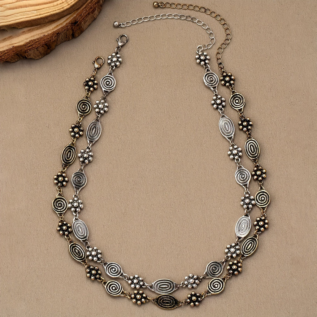 Collier Ras-de-Cou Femme à Volute Florale