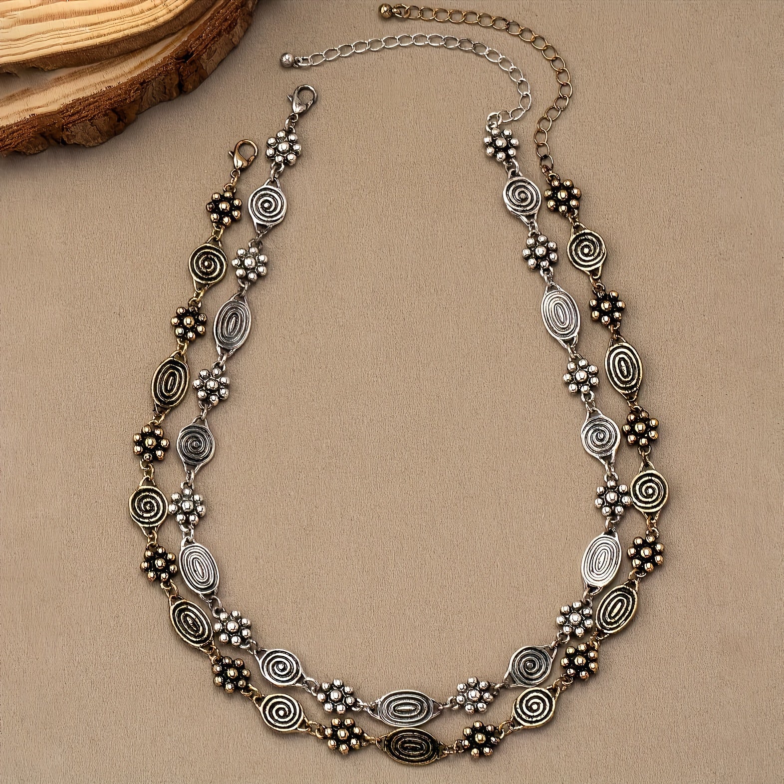 Collier Ras-de-Cou Femme à Volute Florale