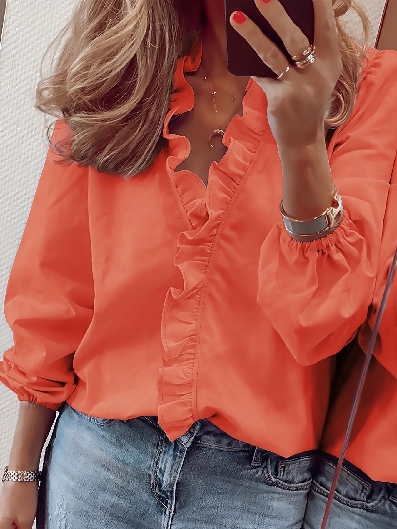 Chemise à Volants Femme | Élégante & Confortable | Coupe Flatteuse pour Bureau et Sorties