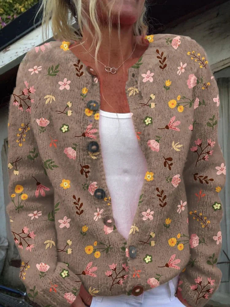 Cardigan Margot imprimé fleuri