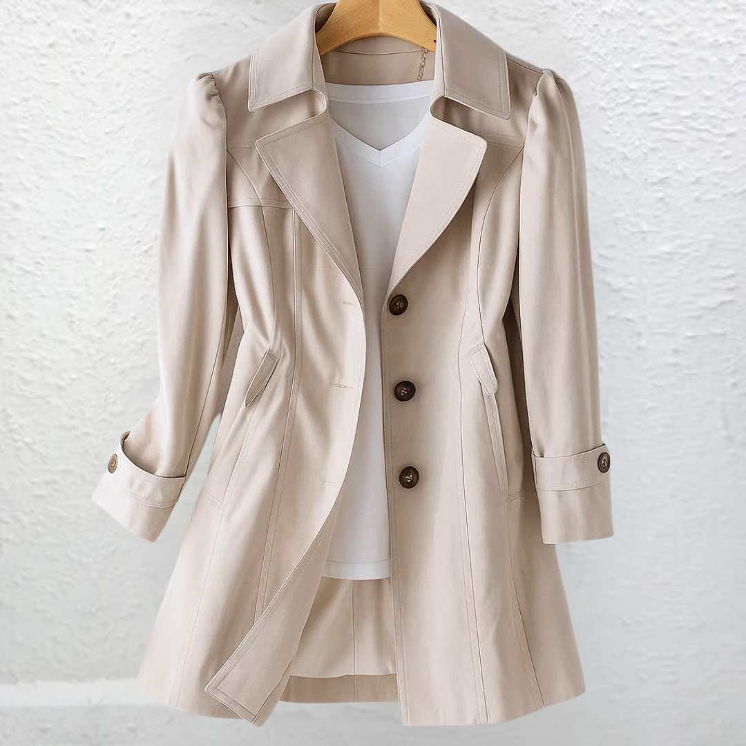 Trench-coat femme vintage – coupe cintrée ceinturée