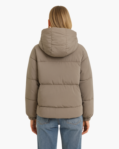 Doudoune Femme Matelassée Courte avec Capuche – Veste Chaude & Confortable