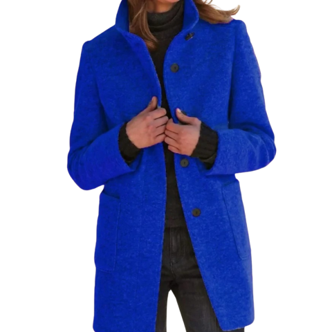 Manteau rembourré boutonné pour femme