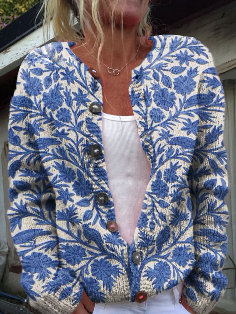Cardigan Margot imprimé fleuri