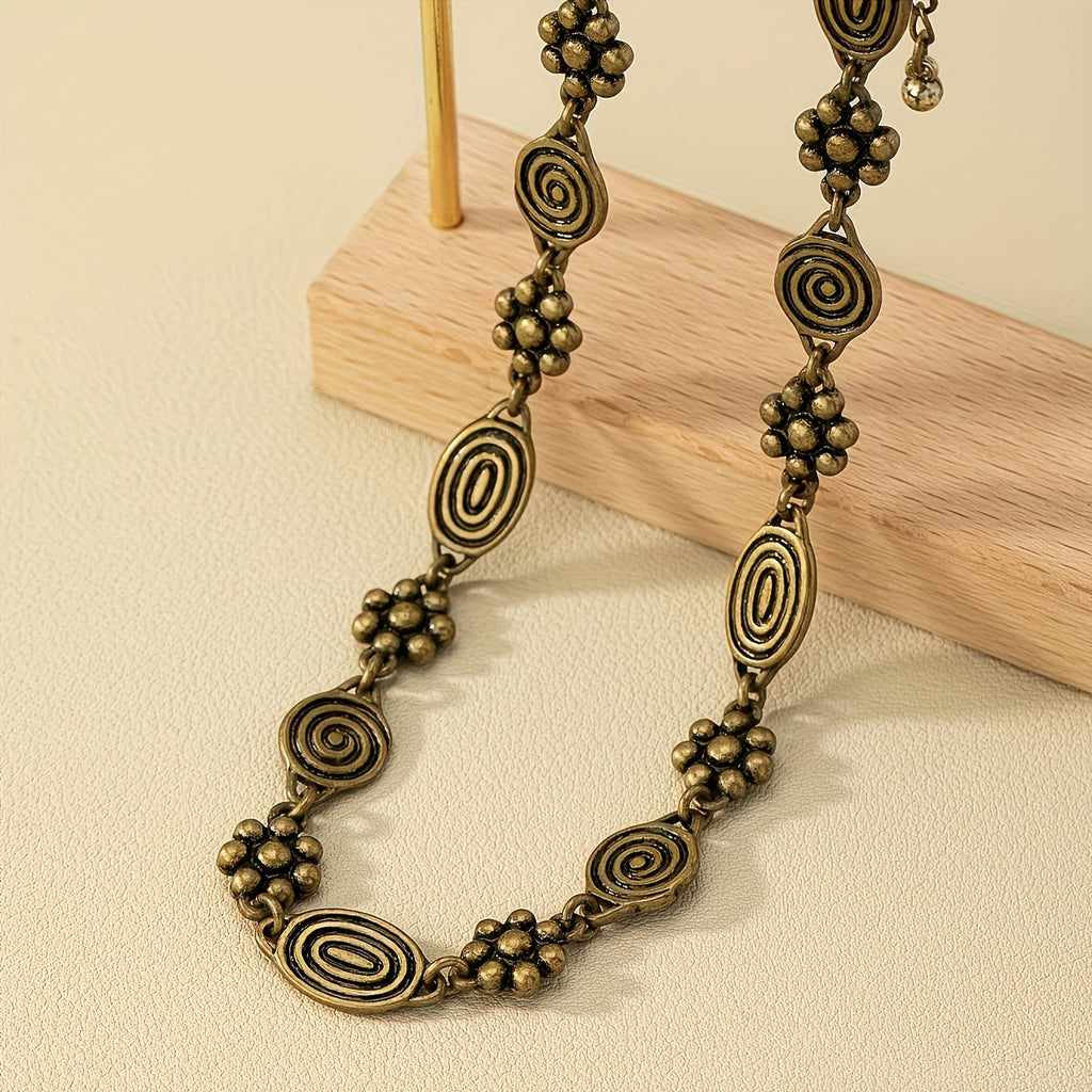 Collier Ras-de-Cou Femme à Volute Florale