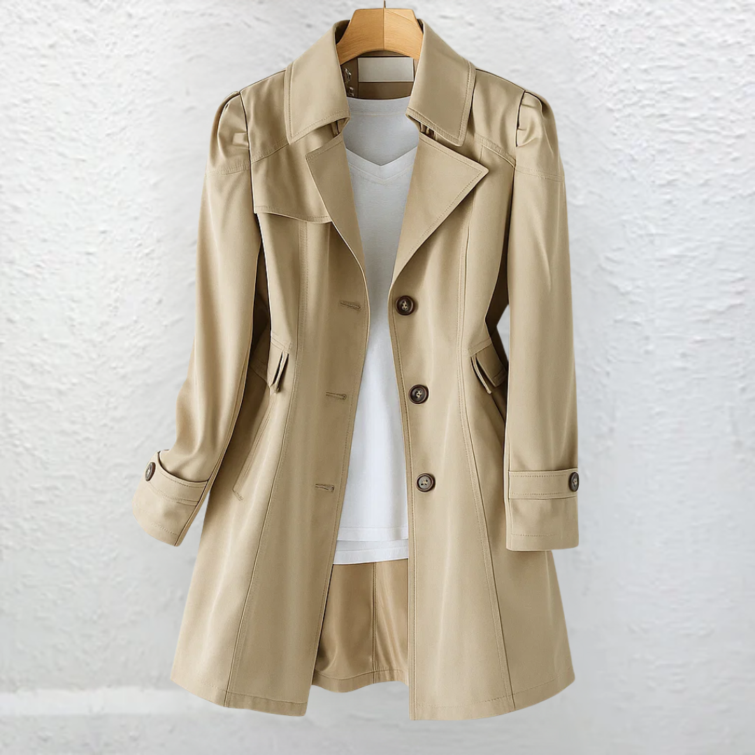 Trench-coat femme vintage – coupe cintrée ceinturée