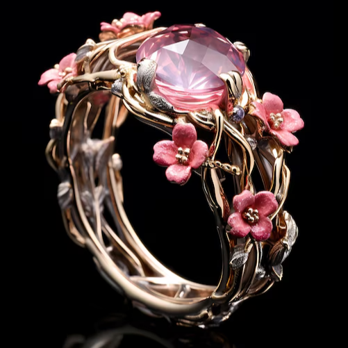 Bague Femme à Pierre Brillante Inspiration Nature