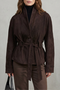 Veste Courte en Laine Croisée