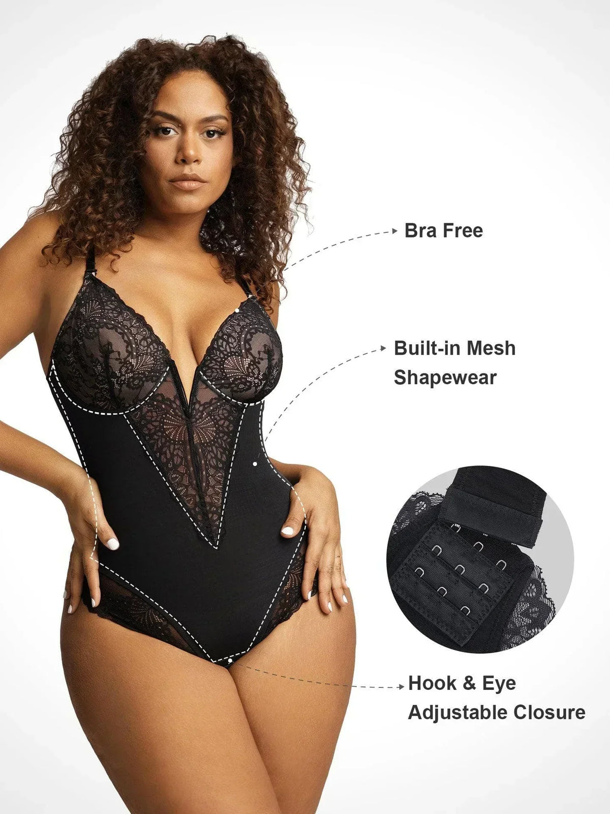 Body avec encolure en V profonde