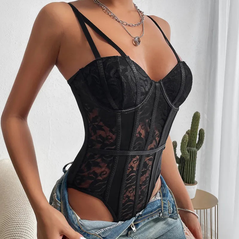 Body corset brodé