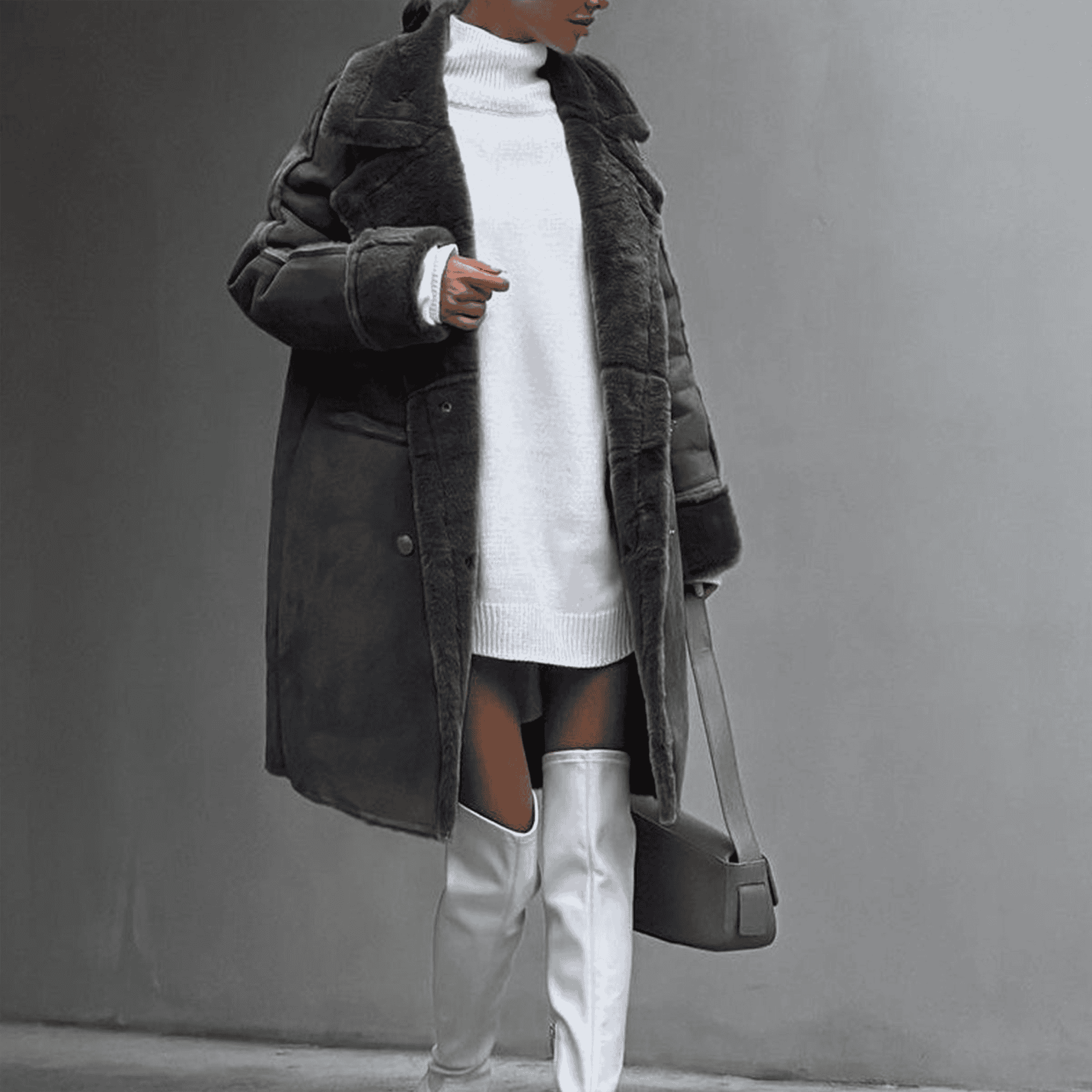 Manteau Long d’Hiver Femme en Fourrure Synthétique | Chaud & Élégant