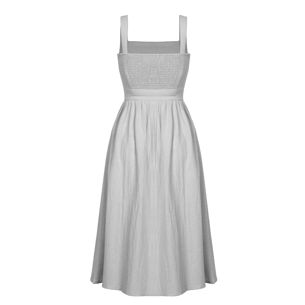 Robe midi à bretelles pour femmes - Élégance formelle