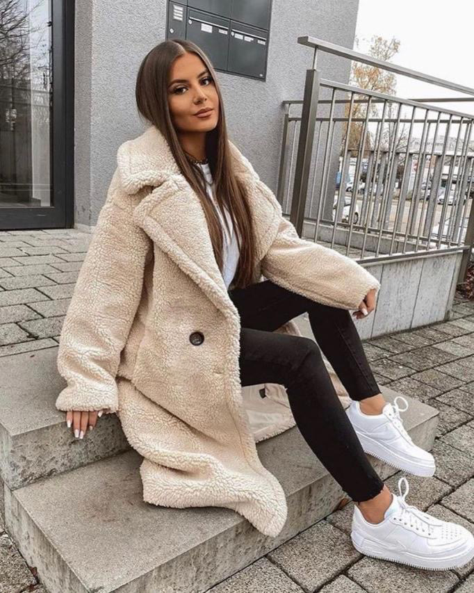 Anna | Manteau Long Teddy