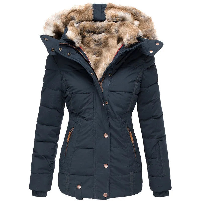 Audra - Parka matelassée à capuche fausse fourrure