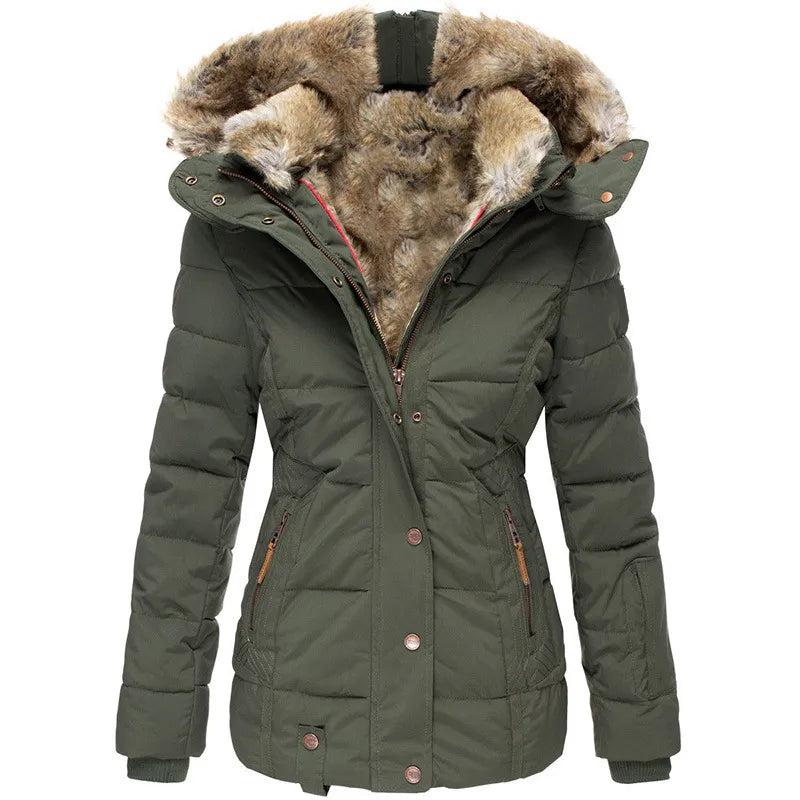 Audra - Parka matelassée à capuche fausse fourrure